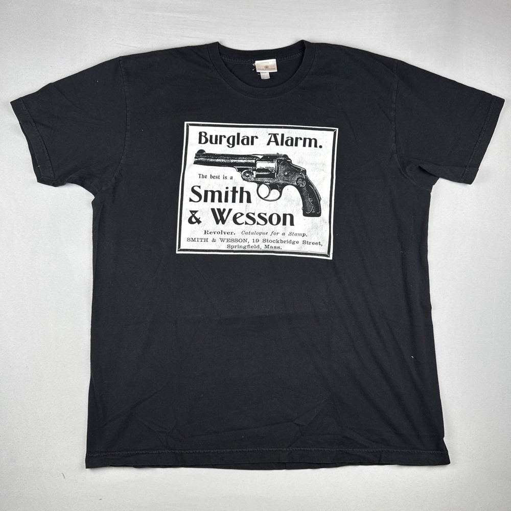 Vintage Smith & Wesson Burglar Alarm Revolver Pistol The Best T Shirt 2XL XXL